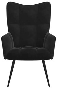 vidaXL Πολυθρόνα Relax Μαύρη Βελούδινη