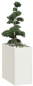 vidaXL Ζαρντινιέρα Λευκή 40x80x80 εκ. από Χάλυβα