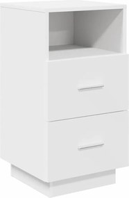 vidaXL Κομοδίνο με 2 συρτάρια Λευκό 36x36x68 cm