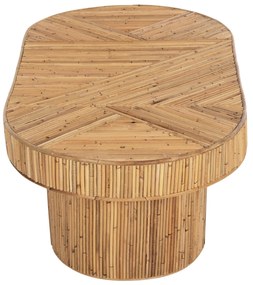 ΤΡΑΠΕΖΙ ΣΑΛΟΝΙΟΥ GATSBY ΟΒΑΛ TOP  RATTAN ΧΡΩΜΑ ΦΥΣΙΚΟ 110x59x39Υεκ.