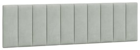 vidaXL Κρεβάτι με Στρώμα Ανοιχτό Γκρι 180x200 εκ. Βελούδινο