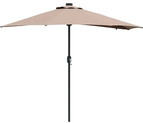 vidaXL Ομπρέλα Κήπου Taupe 294 x 150 x 223 εκ ύφασμα