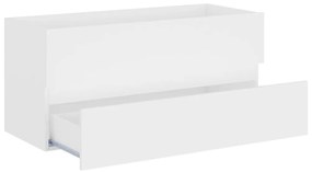 Ντουλάπι Νιπτήρα Λευκό 100 x 38,5 x 45 εκ. από Επεξ. Ξύλο - Λευκό
