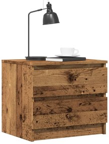 vidaXL Κομοδίνα 2τεμ. Παλιό Ξύλο 50x40x43.5 εκ από Επεξεργασμένο Ξύλο