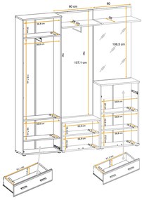 Swap XIX Σύνθεση Καφέ δρυς 280x180x40