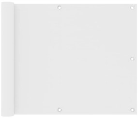 vidaXL Διαχωριστικό Βεράντας Λευκό 75 x 400 εκ. Ύφασμα Oxford