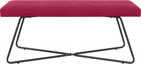 vidaXL παγκάκι Κόκκινο 110 x 40 x 45 cm Βελούδο