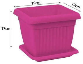 Γλάστρα με πιατάκι 17*19cm - Flower pot
