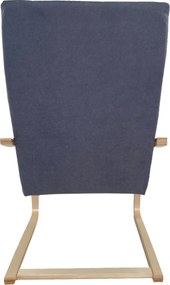 Πολυθρόνα ArteLibre NORDVIK Γκρι/Φυσικό Ύφασμα/Ξύλο 60x71x105cm
