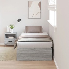 Κρεβάτι Αποθήκευσης Γκρι Sonoma 90x200 εκ.
