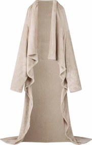 vidaXL Φούτερ-κουβέρτα Μπεζ F Φανέλα