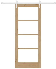vidaXL Ολισθητή Πόρτα Καφέ 86 x 211 cm Ξύλο και μέταλλο