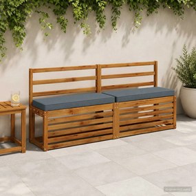 vidaXL Μαξιλάρια Πάγκου 2 Τεμαχίων VUGHT 2 pcs 100% Πολυεστέρας Μπλε
