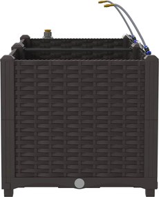 vidaXL Γλάστρα Κήπου 2 pcs Καφέ Ατσάλι