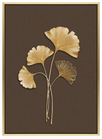 Κάδρο Σε Καμβά Chengo 021082 31,5x41,5xH3,5cm Brown-Gold Vertical Ξύλο, Καμβάς