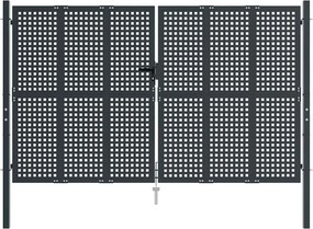 vidaXL Πόρτα Κήπου Ανθρακί 300x175 εκ. Ατσάλι