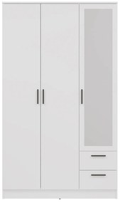 Ντουλάπα Orlando 222, Άσπρο, 205x120x52cm, 98 kg, Πόρτες ντουλάπας: Με μεντεσέδες | Epipla1.gr