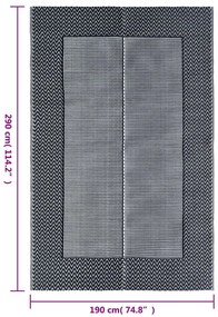 vidaXL Χαλί εξωτερικού χώρου ARAKIL γκρι 190x290 cm PP