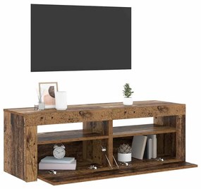 vidaXL Έπιπλο Τηλεόρασης LED Όψη Παλαιού Ξύλου 120x35x40 εκ.Επεξ. Ξύλο
