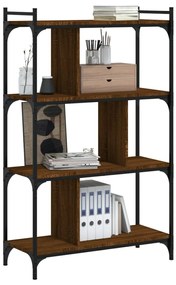 vidaXL Βιβλιοθήκη 4 Επιπέδων Καφέ Δρυς 76 x 32 x 123 εκ. Επεξ. Ξύλο