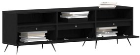 vidaXL Βαθιά Ντουλάπα Τηλεόρασης Μαύρη 150x30x44,5 εκ Επεξεργασμένο Ξύλο