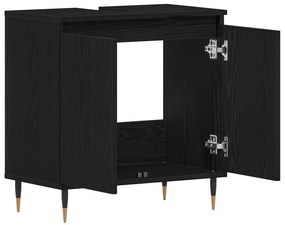 vidaXL Ντουλάπι Λεκάνης Μαύρη Δρυός 58x33x60 εκ Επεξεργασμένο Ξύλο