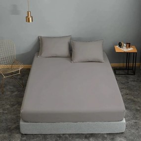 Σεντόνι Μεμονωμένο Polycotton Μονό 160x240εκ. Grey Komvos Home 7002171-52