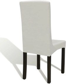 Κάλυμμα Καρέκλας Ελαστικό Ίσιο 6 τεμ. Κρεμ