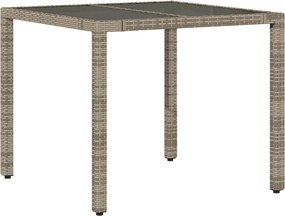 vidaXL Σετ Τραπεζαρίας Κήπου 5 τεμ. Γκρι Συνθ. Ρατάν με Μαξιλάρια