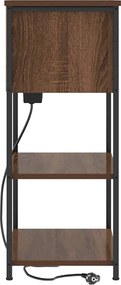 vidaXL Κομοδίνο Καφέ δρυς 55 x 31 x 76 εκ Επεξεργασμένο ξύλο
