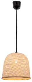 Φωτιστικό Οροφής Casper 4253300 Φ350 E27 Natural-Black Viokef Rattan