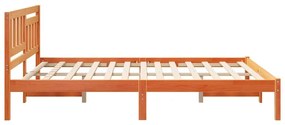 vidaXL Σκελετός Κρεβατιού Καφέ κεριού 160 x 200 cm Μασίφ ξύλο πεύκου