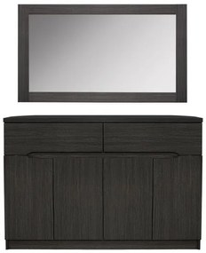 Buffet with mirror Zebrano  120x40x80