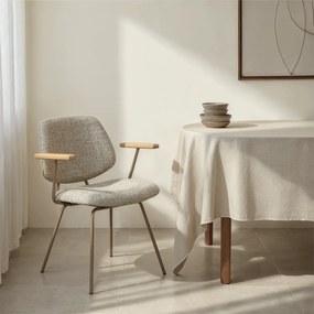 Sofia Dining Chair with Armrests Beige