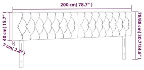 Κεφαλάρια Κρεβατιού 2 τεμ.Σκούρο Γκρι 100x7x78/88 εκ. Βελούδινο - Γκρι