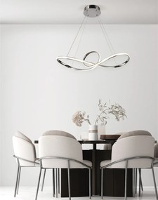 Φωτιστικό Οροφής LED Dimmable Homelighting Malbera 77-8126 Chrome