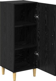 vidaXL Πλαϊνό γραφείο Μαύρη Οξυά 34,5 x 34 x 90 εκ. Επεξεργασμένο ξύλο