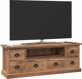 vidaXL Βάση TV 110 x 30 x 40 cm Φυσικό Στερεό Ξύλο Τίκ