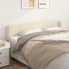 vidaXL Κεφαλάρι με Πτερύγια Κρεμ 203x16x78/88 εκ. Συνθετικό Δέρμα