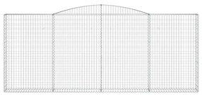 vidaXL Συρματοκιβώτια Τοξωτά 8 τεμ. 400x30x160/180 εκ. Γαλβαν. Ατσάλι