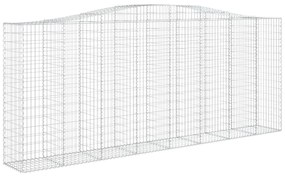 vidaXL Συρματοκιβώτια Τοξωτά 6 τεμ. 400x50x160/180 εκ. Γαλβαν. Ατσάλι