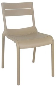 SERENA Καρέκλα, Στοιβαζόμενη PP - UV Cappuccino -  51x56x82cm