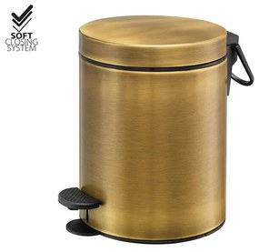 Χαρτοδοχείο 5lt  Χρώμα Bronze Mat Soft Closιng Sanco Waste Bins 90680-M25