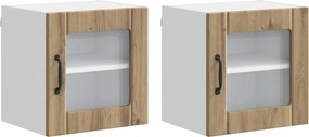 vidaXL Ραφιέρα τοίχου LUCCA 2 pcs Artisan Δρυς Επεξεργασμένο Ξύλο