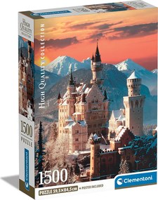 Clementoni Παζλ High Quality Collection Κάστρο 1500 τμχ - Compact Box