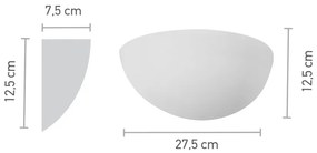 Επιτοίχιο φωτιστικό λευκό από γύψο (43032) - Γύψινο - 43032