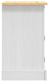 vidaXL Κομοδίνο Μεξικάνικο Στιλ Corona Λευκό 53x39x67 εκ. Ξύλο Πεύκου