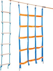 VEVOR 2x60 ft Ninja Warrior Obstacle Course Kids Outdoor Slackline 14 Obstacles
