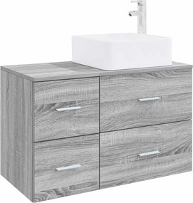 vidaXL Σετ Επίπλων Μπάνιου 2 τμχ. Γκρι Sonoma Επεξεργασμένο Ξύλο