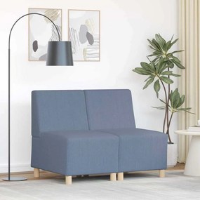 vidaXL Μοναδικός Καναπές χωρίς Χερούλια 2 pcs Μπλε 55 x 74 x 82 εκ.